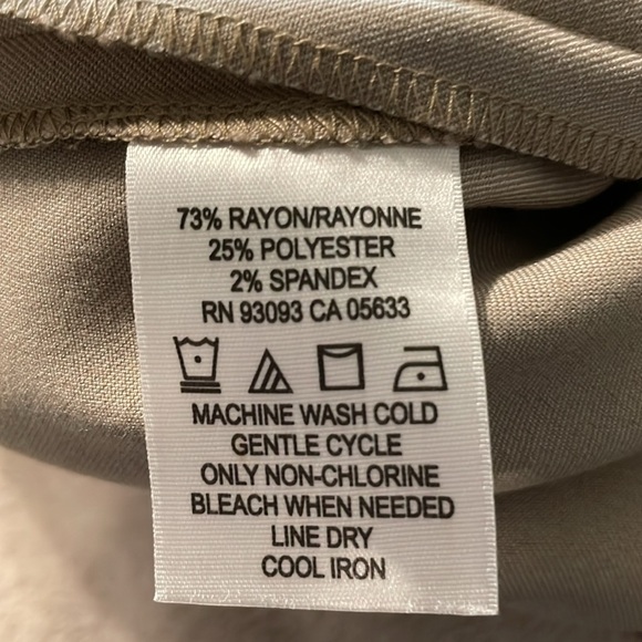 NIC & ZOE Women’s Dress Pants Size 10 Tan High Rise Business Causal Preppy - Picture 11 of 17